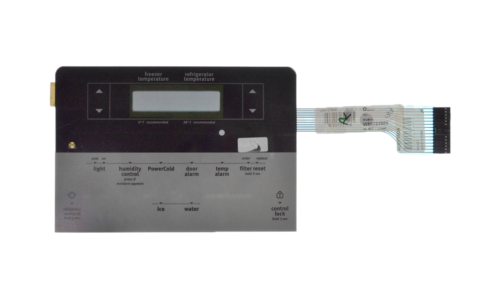 W10731568 - Genuine OEM Whirlpool OVERLAY Stainless Steel
